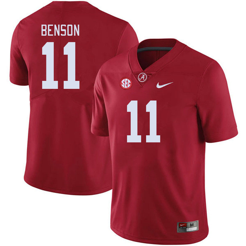 Men #11 Malik Benson Alabama Crimson Tide College Footabll Jerseys Stitched-Crimson